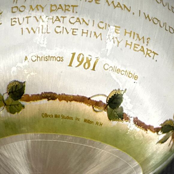 VTG Silk Christmas Ornament Baby deer Shepherd lamb Scenic American Legion 80s - Picture 12 of 16